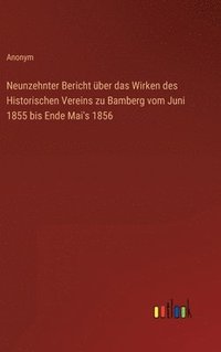 bokomslag Neunzehnter Bericht ber das Wirken des Historischen Vereins zu Bamberg vom Juni 1855 bis Ende Mai's 1856