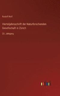 bokomslag Vierteljahrsschrift der Naturforschenden Gesellschaft in Zrich