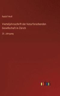 bokomslag Vierteljahrsschrift der Naturforschenden Gesellschaft in Zrich