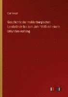 bokomslag Geschichte der meklenburgischen Landstande bis zum Jahr 1555 mit einem Urkunden-Anhang