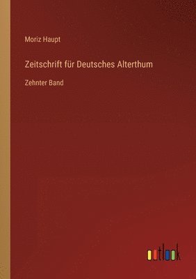 bokomslag Zeitschrift für Deutsches Alterthum