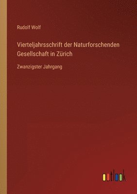 bokomslag Vierteljahrsschrift der Naturforschenden Gesellschaft in Zurich