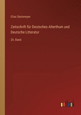 bokomslag Zeitschrift fur Deutsches Alterthum und Deutsche Litteratur