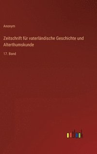 bokomslag Zeitschrift fr vaterlndische Geschichte und Alterthumskunde