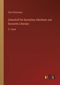 bokomslag Zeitschrift fr Deutsches Alterthum und Deutsche Litteratur