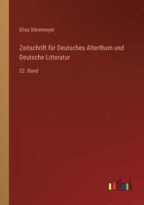 bokomslag Zeitschrift für Deutsches Alterthum und Deutsche Litteratur