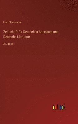 bokomslag Zeitschrift für Deutsches Alterthum und Deutsche Litteratur