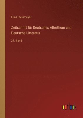 bokomslag Zeitschrift für Deutsches Alterthum und Deutsche Litteratur