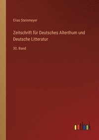 bokomslag Zeitschrift für Deutsches Alterthum und Deutsche Litteratur