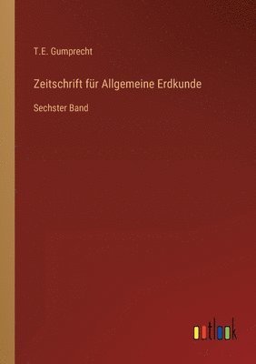 bokomslag Zeitschrift für Allgemeine Erdkunde