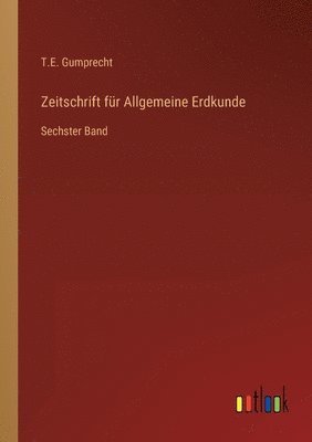 bokomslag Zeitschrift fur Allgemeine Erdkunde