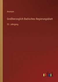 bokomslag Grossherzoglich Badisches Regierungsblatt