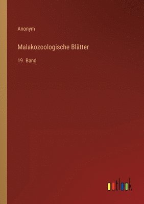 bokomslag Malakozoologische Bltter