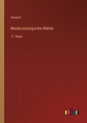 bokomslag Malakozoologische Bltter