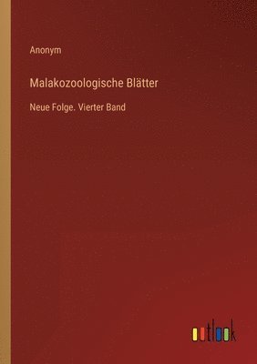 bokomslag Malakozoologische Blätter