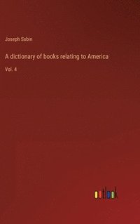 bokomslag dictionary of books relating to America