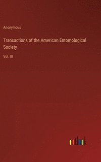 bokomslag Transactions of the American Entomological Society