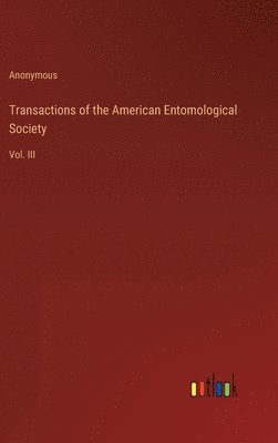 bokomslag Transactions of the American Entomological Society