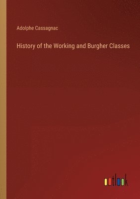 bokomslag History of the Working and Burgher Classes