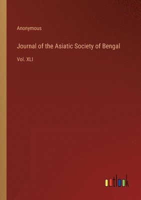 bokomslag Journal of the Asiatic Society of Bengal