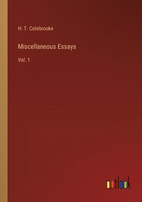 Miscellaneous Essays 1