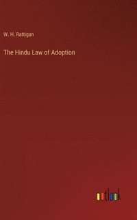 bokomslag The Hindu Law of Adoption