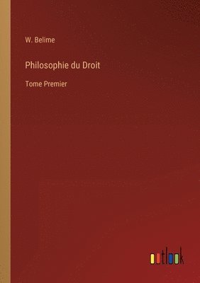 bokomslag Philosophie du Droit