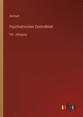 bokomslag Psychiatrisches Centralblatt
