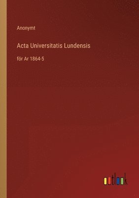 bokomslag Acta Universitatis Lundensis