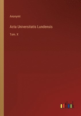 bokomslag Acta Universitatis Lundensis