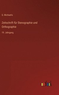 bokomslag Zeitschrift fr Stenographie und Orthographie