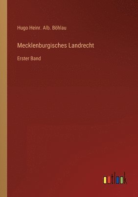 bokomslag Mecklenburgisches Landrecht