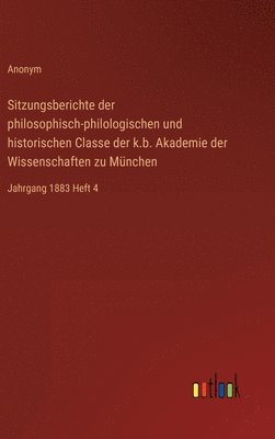bokomslag Sitzungsberichte der philosophisch-philologischen und historischen Classe der k.b. Akademie der Wissenschaften zu München