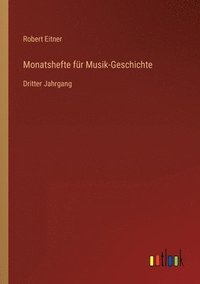 bokomslag Monatshefte fr Musik-Geschichte