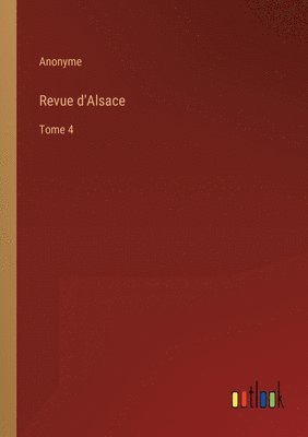 bokomslag Revue d'Alsace