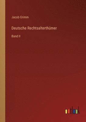 bokomslag Deutsche Rechtsalterthumer