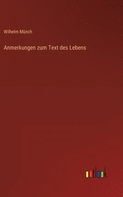 bokomslag Anmerkungen zum Text des Lebens