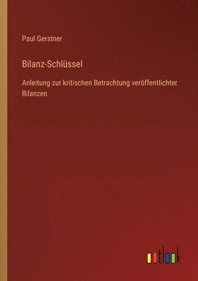 bokomslag Bilanz-Schlssel