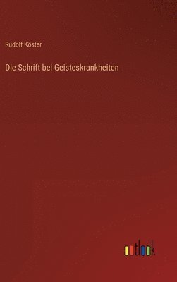 bokomslag Schrift bei Geisteskrankheiten