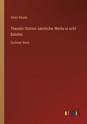 bokomslag Theodor Storms smtliche Werke in acht Bnden