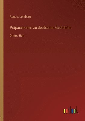 bokomslag Praparationen zu deutschen Gedichten