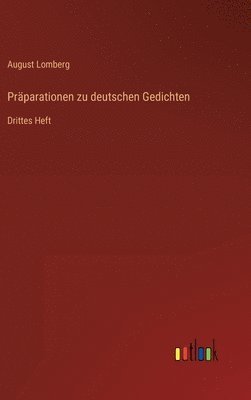 bokomslag Prparationen zu deutschen Gedichten