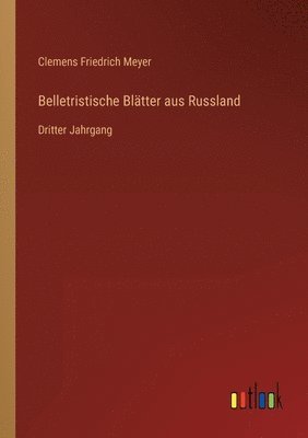 bokomslag Belletristische Bltter aus Russland