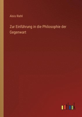 bokomslag Zur Einfuhrung in die Philosophie der Gegenwart
