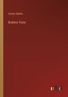 bokomslag Brahms-Texte