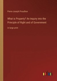 bokomslag What is Property? An Inquiry into the Principle of Right and of Government