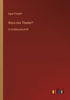 bokomslag Wozu das Theater?