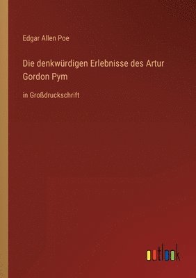 bokomslag denkwürdigen Erlebnisse des Artur Gordon Pym