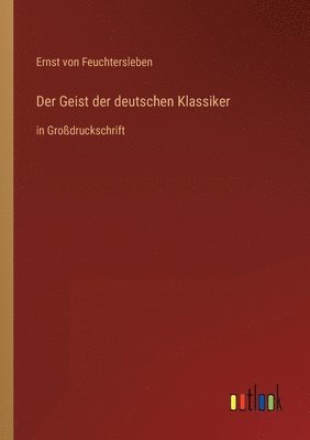 bokomslag Der Geist der deutschen Klassiker