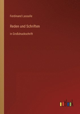 bokomslag Reden und Schriften